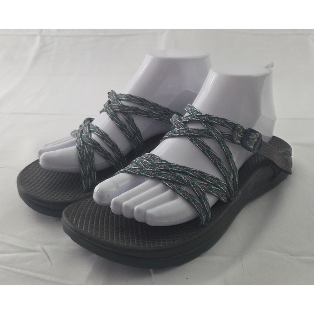 Chaco Sandals Womens 8 Green Braided Strappy Sport Gorpcore Granola Comfort